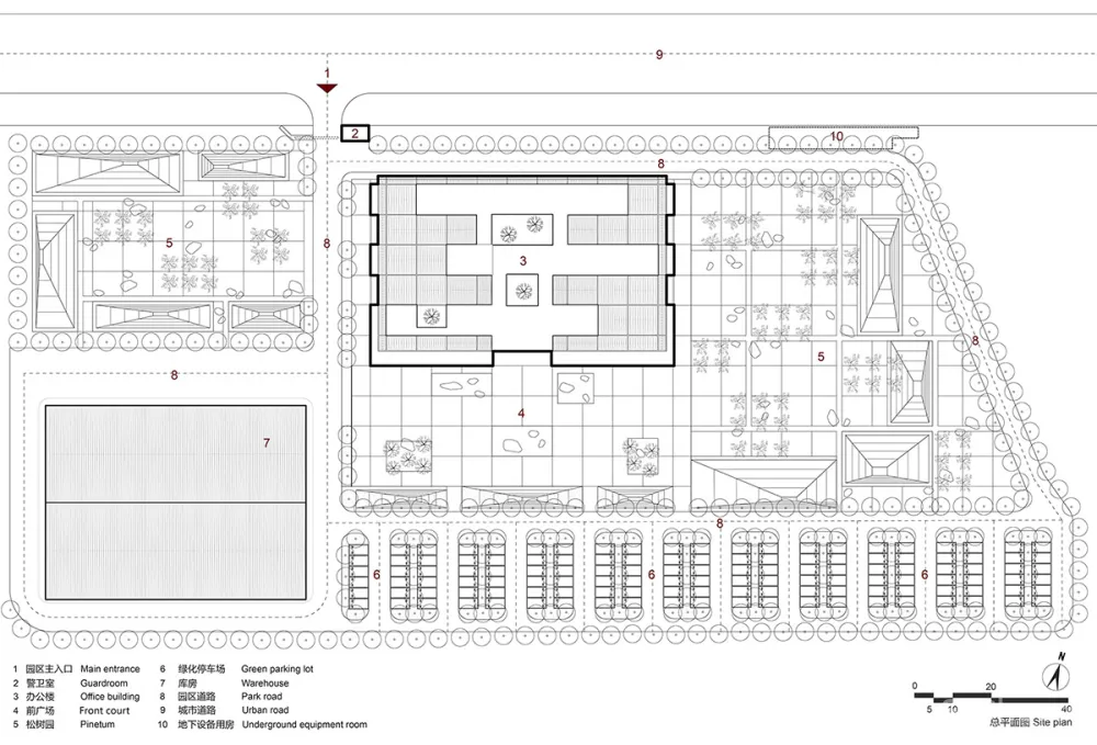 建筑营|光影的庭园-鼎石物流办公楼