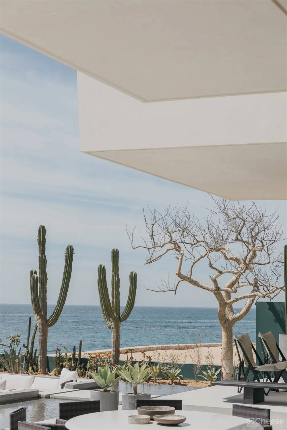 墨西哥度假小镇艺术收藏者的白色沙滩别墅