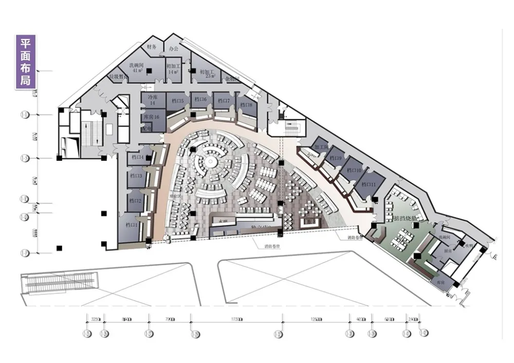 金枫设计 | 西安华润万象城食通天美食广场
