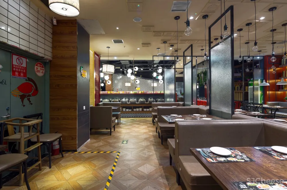 餐饮空间设计铁板烧餐厅设计【月影铁板烧】潋滟月影下的艺术餐厅