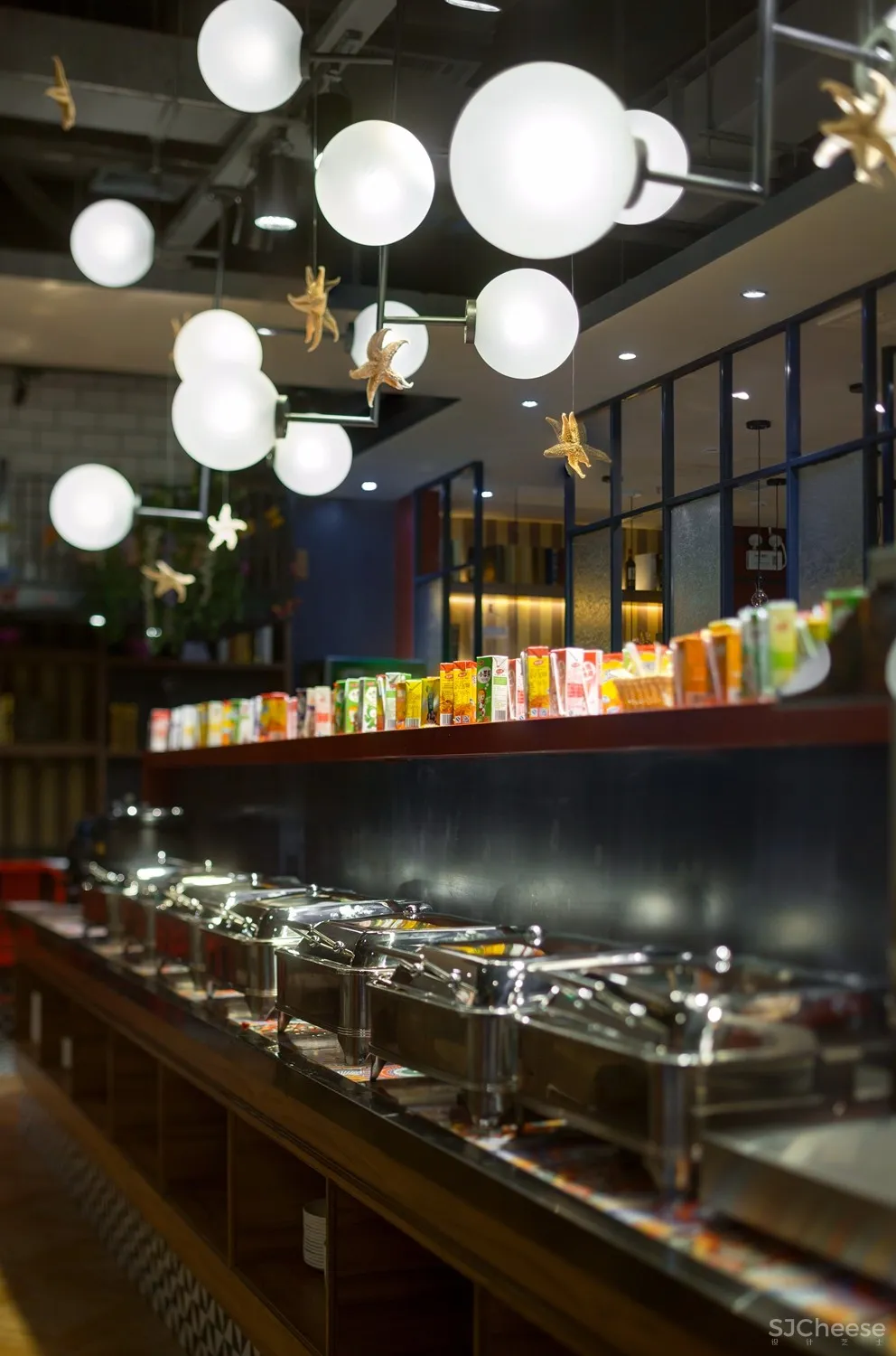 餐饮空间设计铁板烧餐厅设计【月影铁板烧】潋滟月影下的艺术餐厅