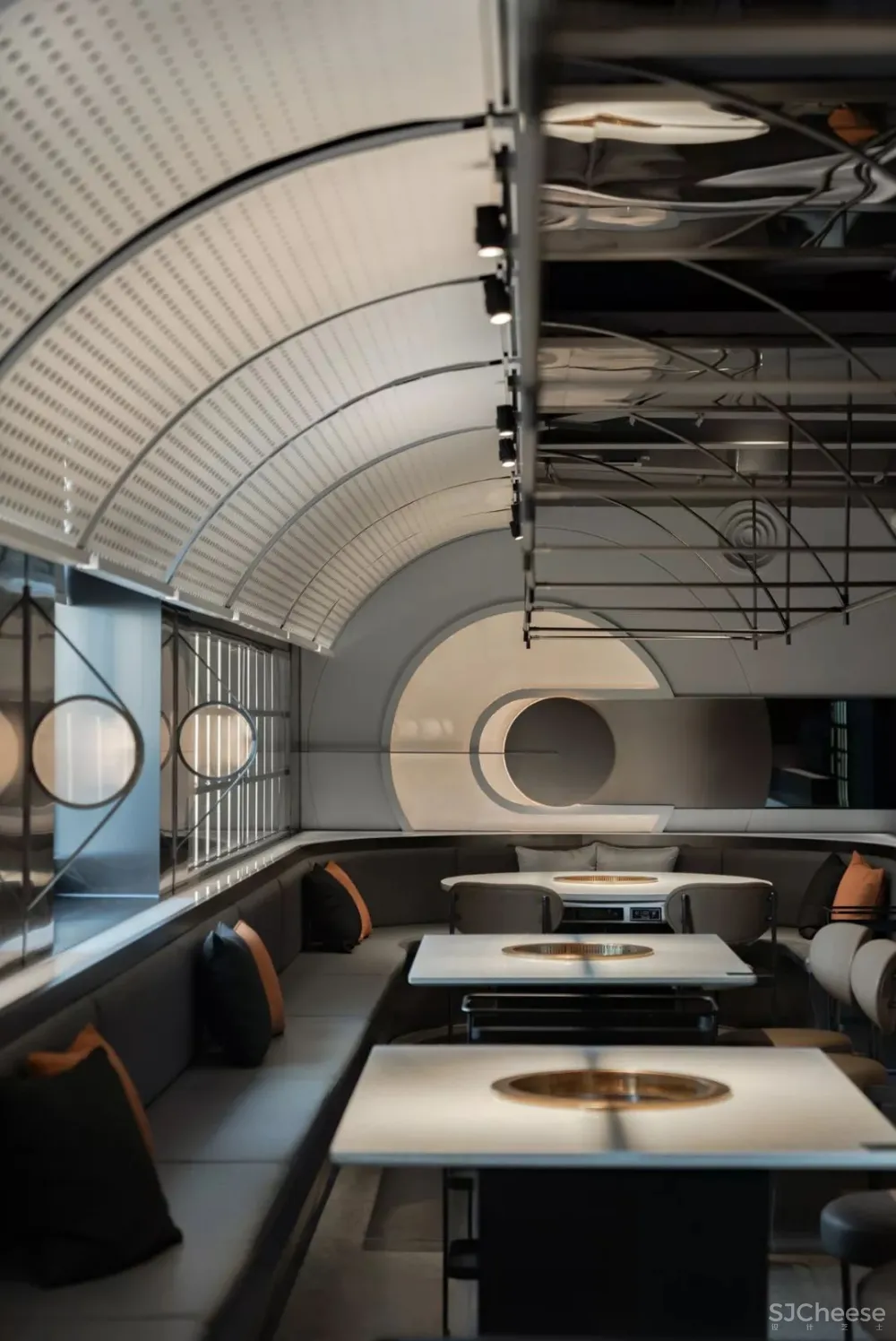 万谦集设计 | 成都太古里天体轨迹设计概念-九里火锅