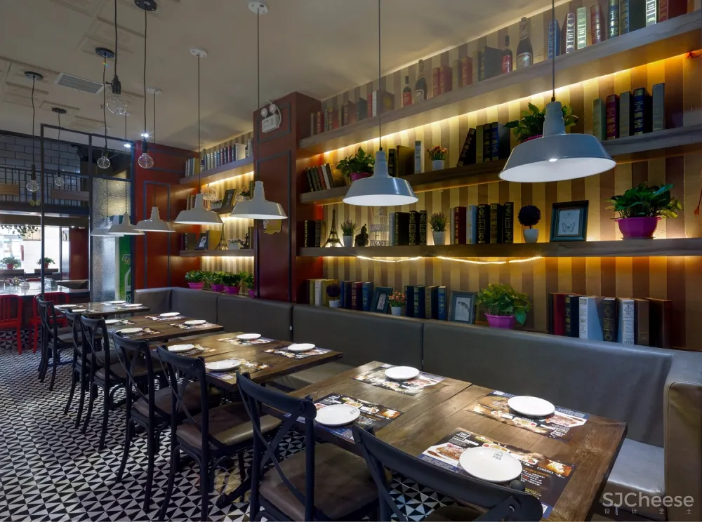 餐饮空间设计铁板烧餐厅设计【月影铁板烧】潋滟月影下的艺术餐厅