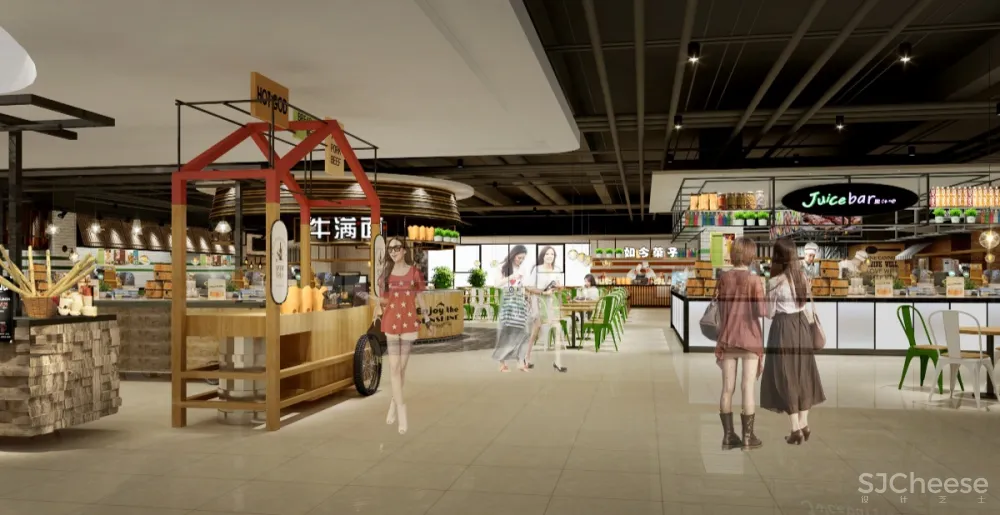 营口鲅鱼圈万隆天街美食庭院丨首层&六层丨效果图+CAD全套施工图+机电施工图+物料书丨416M