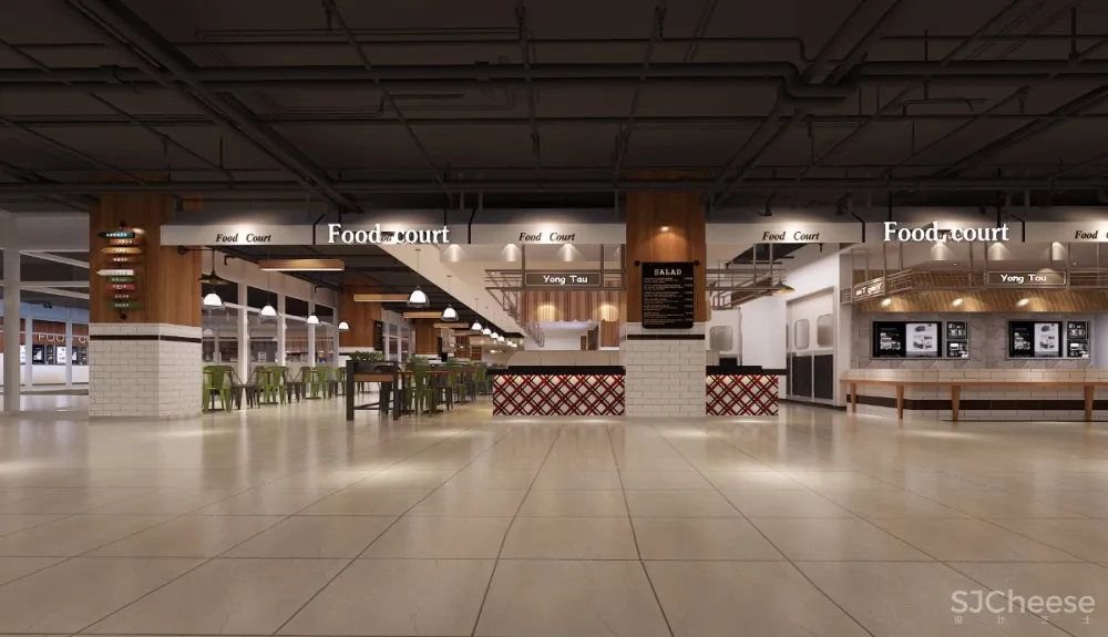 营口鲅鱼圈万隆天街美食庭院丨首层&六层丨效果图+CAD全套施工图+机电施工图+物料书丨416M