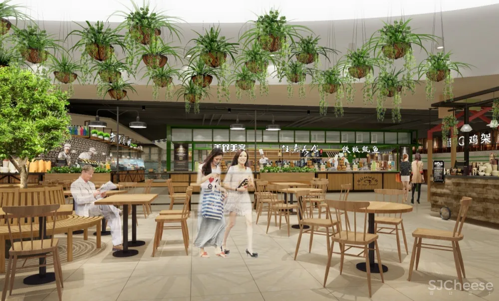 营口鲅鱼圈万隆天街美食庭院丨首层&六层丨效果图+CAD全套施工图+机电施工图+物料书丨416M