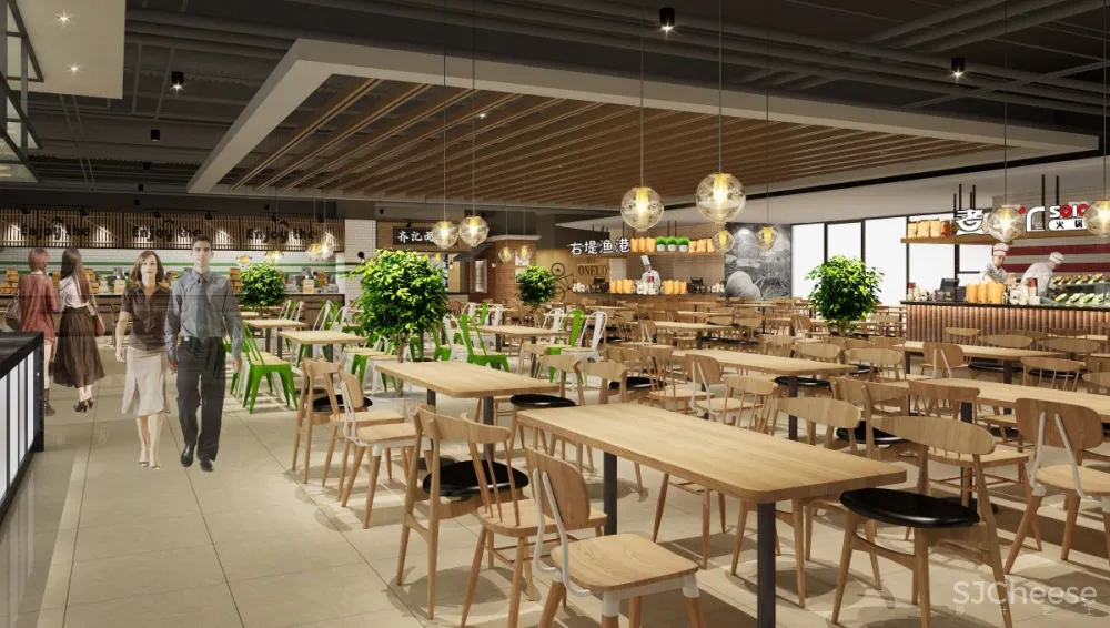 营口鲅鱼圈万隆天街美食庭院丨首层&六层丨效果图+CAD全套施工图+机电施工图+物料书丨416M