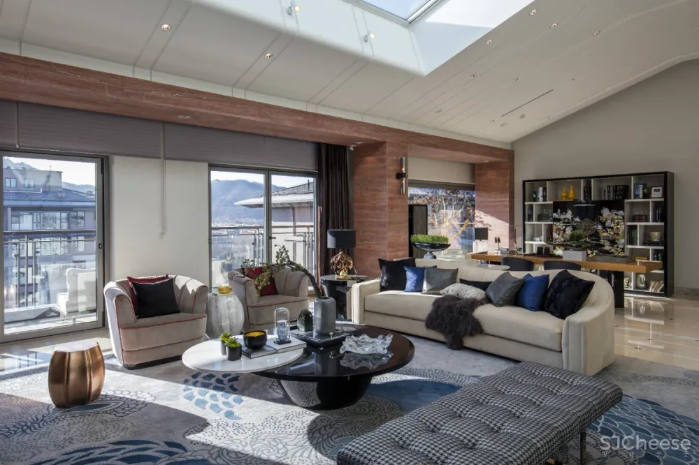 邱德光-北京万科如园顶层600㎡豪宅样板间丨深化设设计+软装设计+施工图丨343M