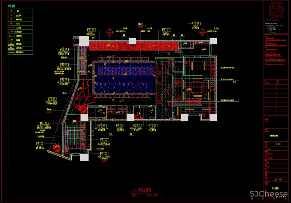 风物寿司日式餐厅深圳万象天地店丨效果图+施工图+水电图+厨房图+实景丨61M