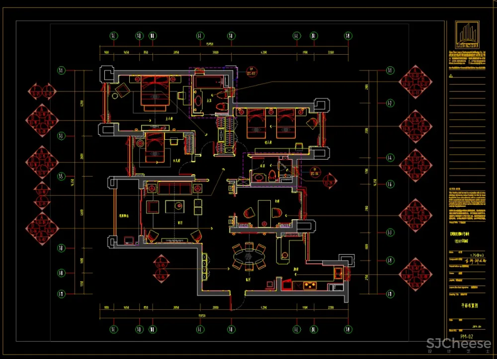 朗昇设计丨昆明海伦保国际9号地块一座301样板房｜效果图+施工图CAD+物料+官方摄影｜231M