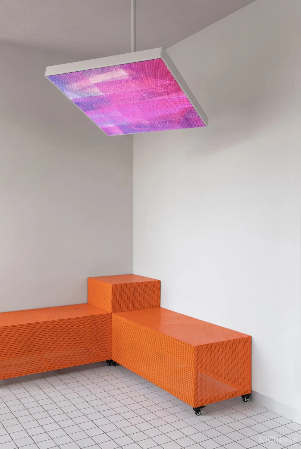 首发 | Eduard Eremchuk设计，俄罗斯牛纹瓷砖和方块风格的橙色咖啡馆