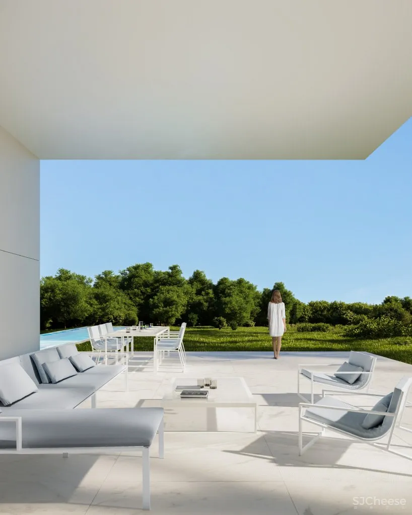 fran silvestre | 西班牙阳光海岸一座全白住宅
