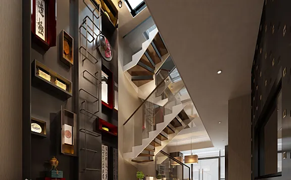 大兴万科天地挑高样板间设计方案+效果图+CAD全套施工图+物料书+实景照片丨320M