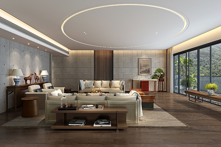 香港逸森建筑丨梧桐山豪宅丨效果图+设计方案+CAD施工图丨451M