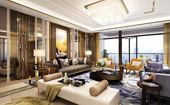 琚宾HSD丨重庆招商置地豪宅样板间（2套）设计方案+效果图+施工图丨212M