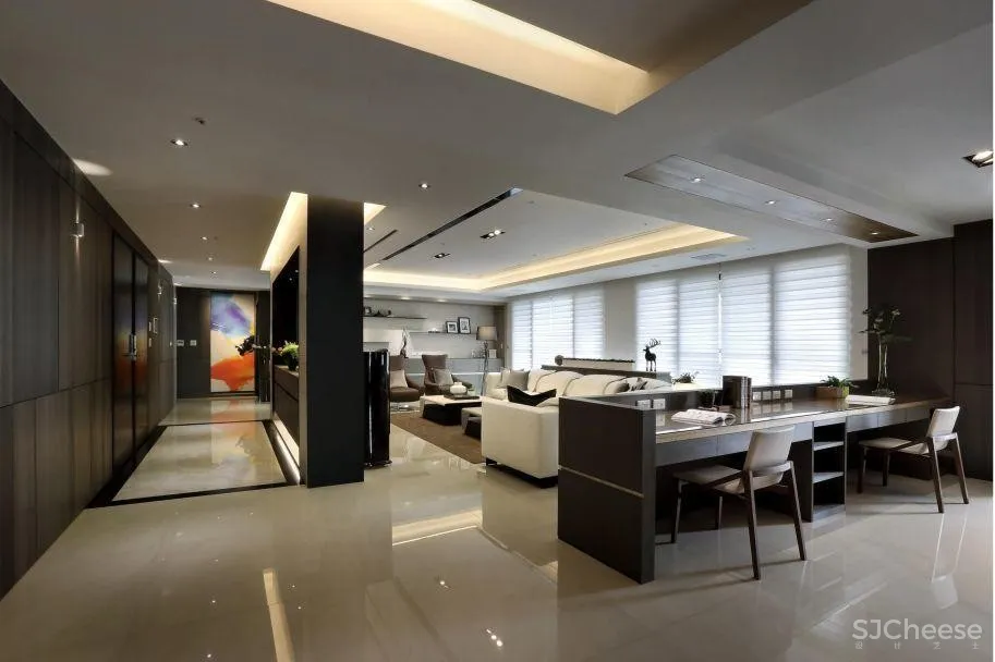 330㎡内敛豪宅设计,跳脱制式风格框架,拎着皮箱就入住!