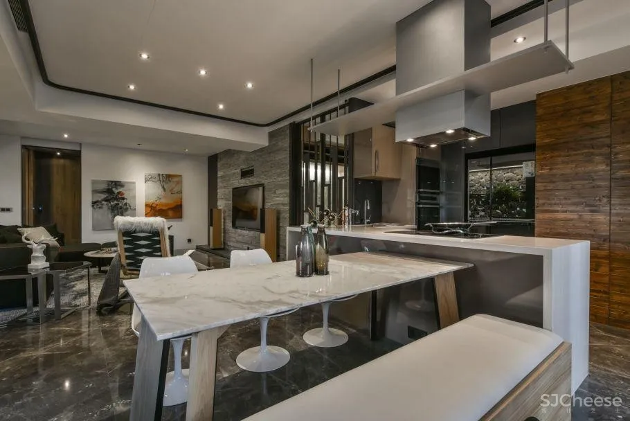 磐石永固 | 198㎡大豪宅，石+木为主角，尽显独特