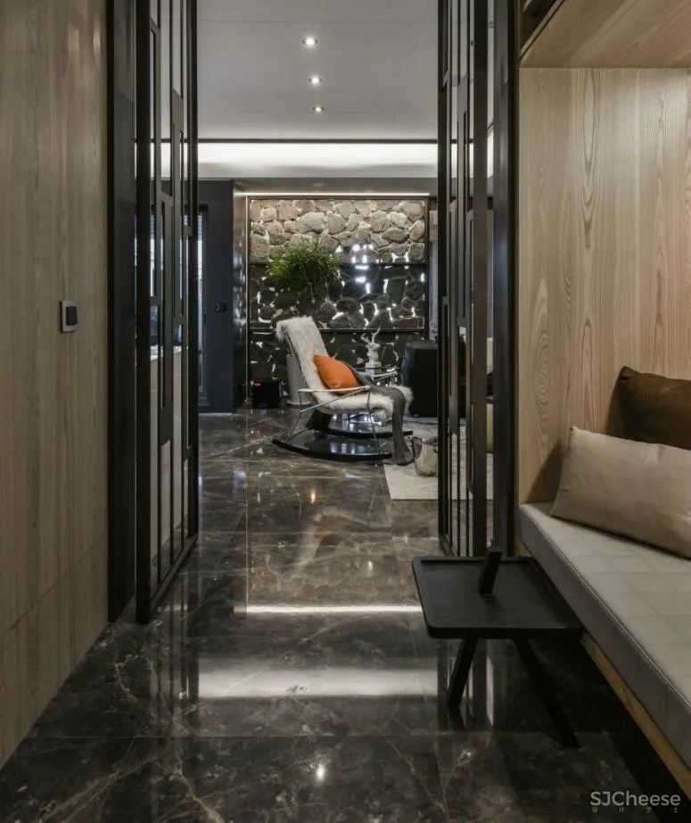 磐石永固 | 198㎡大豪宅，石+木为主角，尽显独特