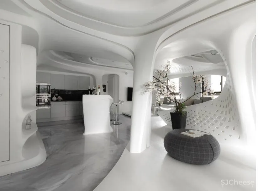 180㎡蚁穴空间设计,打造如科技电影般的未来居住空间!