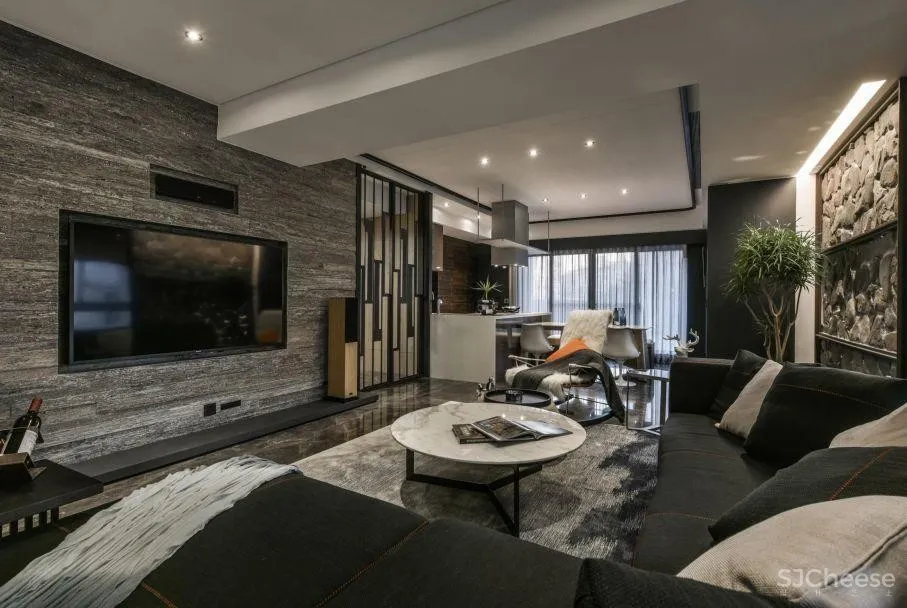 磐石永固 | 198㎡大豪宅，石+木为主角，尽显独特