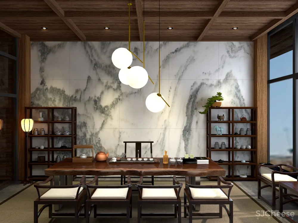 新中式茶居会所设计 叶平设计作品