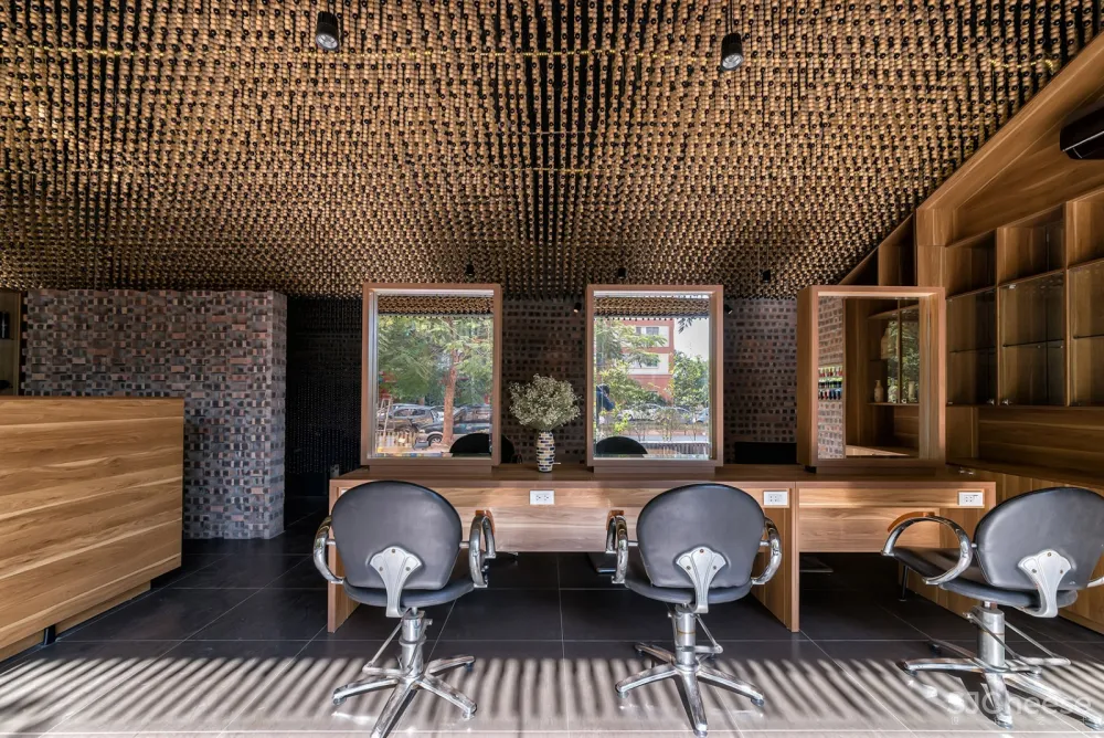 木珠串联的攀缘植物园，越南Mành Mành沙龙 H-P Architects