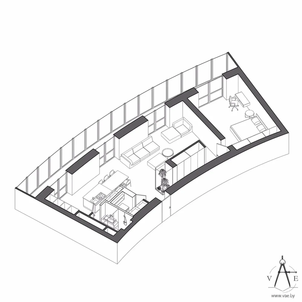 124㎡明斯克暖色调公寓 | VAE设计