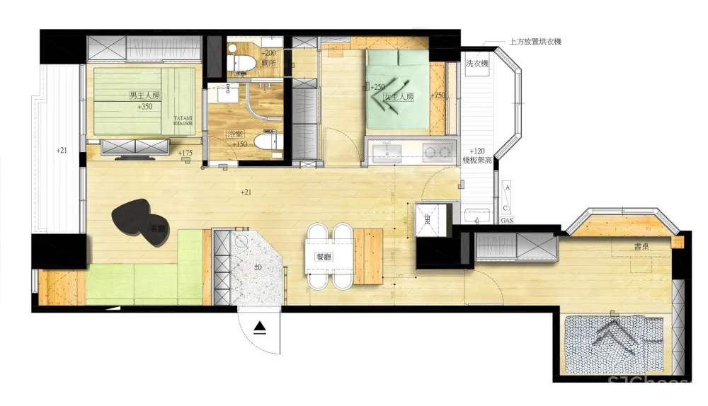 一家三口79m²的新生活空间 玳尔室內设计