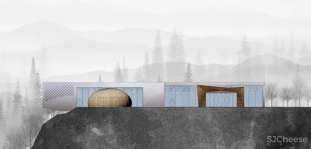 新作:悬崖之颠的隐逸建筑,气势磅礴的艺术中心