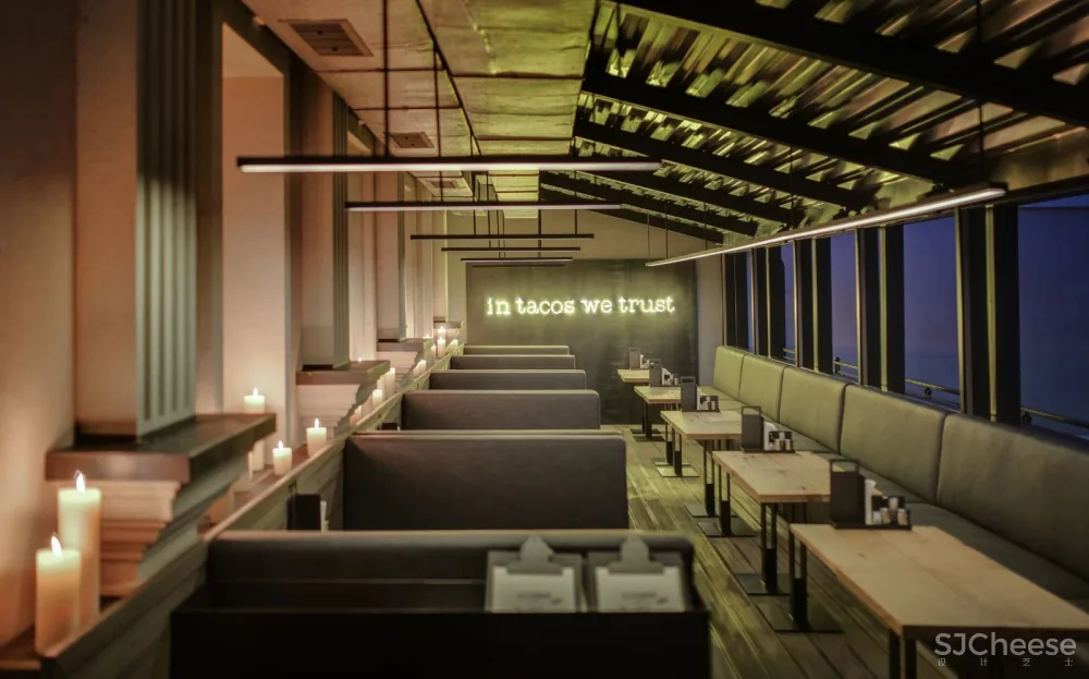 380㎡基辅的墨西哥汉堡店 | Slava Balbek 首