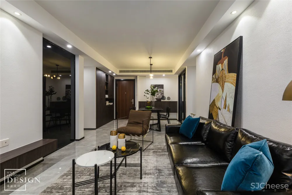 黑白交织奏乐，谱写单身自主的生活空间 海航设计