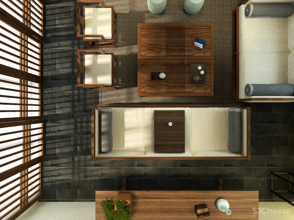 新中式茶居会所设计 叶平设计作品