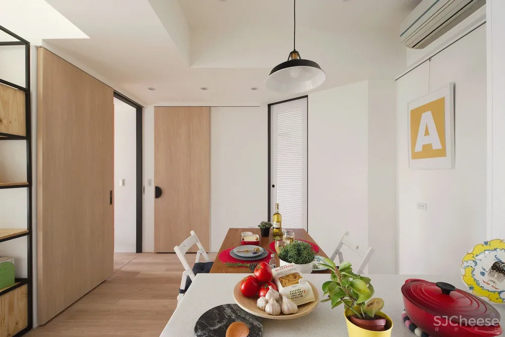 A Lentil Design | 大胆的色彩组合家装公寓