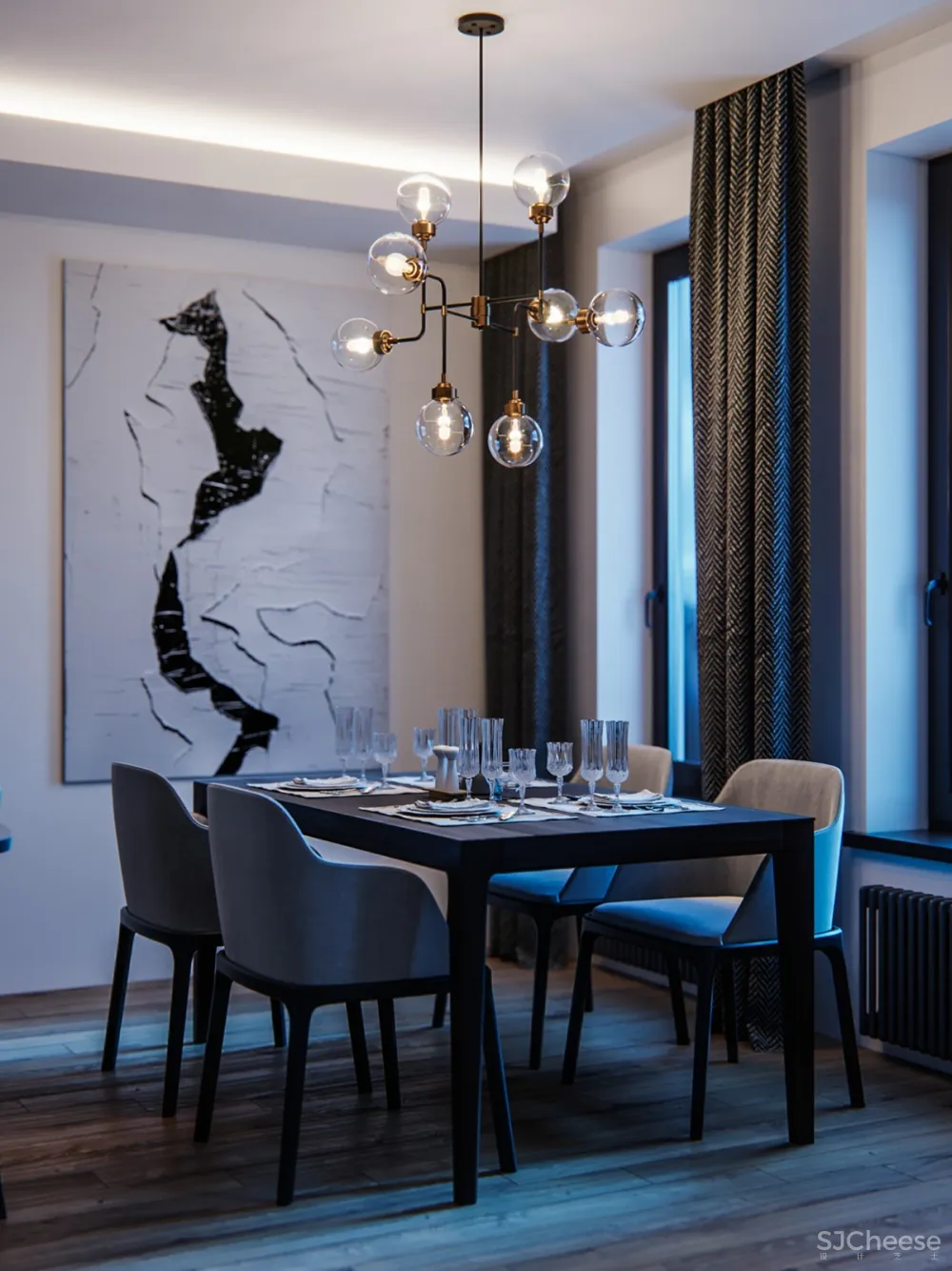 “灰度”简约风格公寓 Vizline Studio