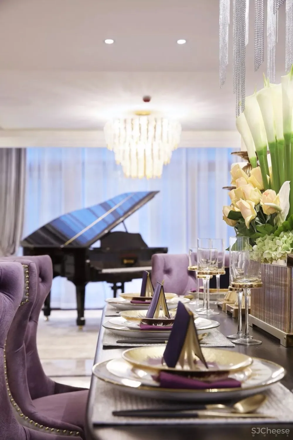 丁香紫浪漫色调的样板间设计丨每一寸空间都动人心扉