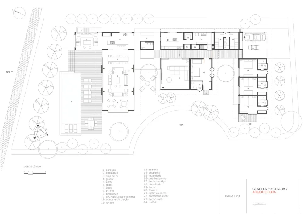 Claudia Haguiara Arquitetura | 巴西花园别墅FVB House 首