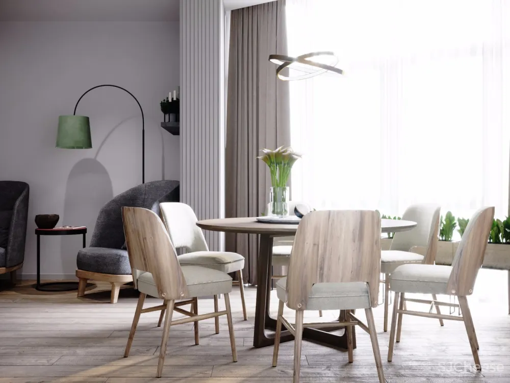 俄罗斯现代暖调住宅设计 | Maksim Demchenko