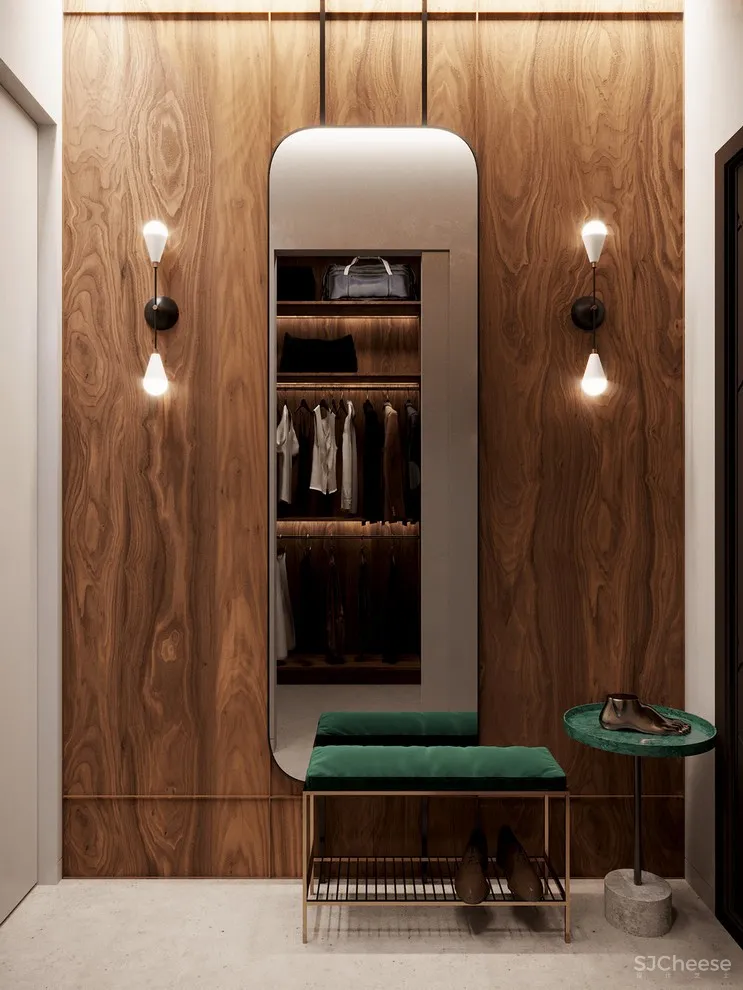 自然绿+白色,同样具有戏剧性和奢华感! 首