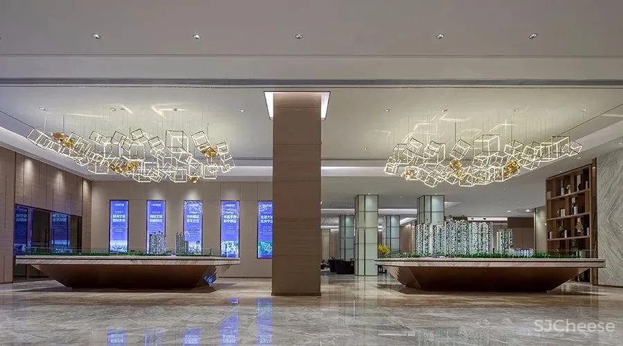 【觉度设计】1300平方米营销中心 | 冷抽象中的感性空间!