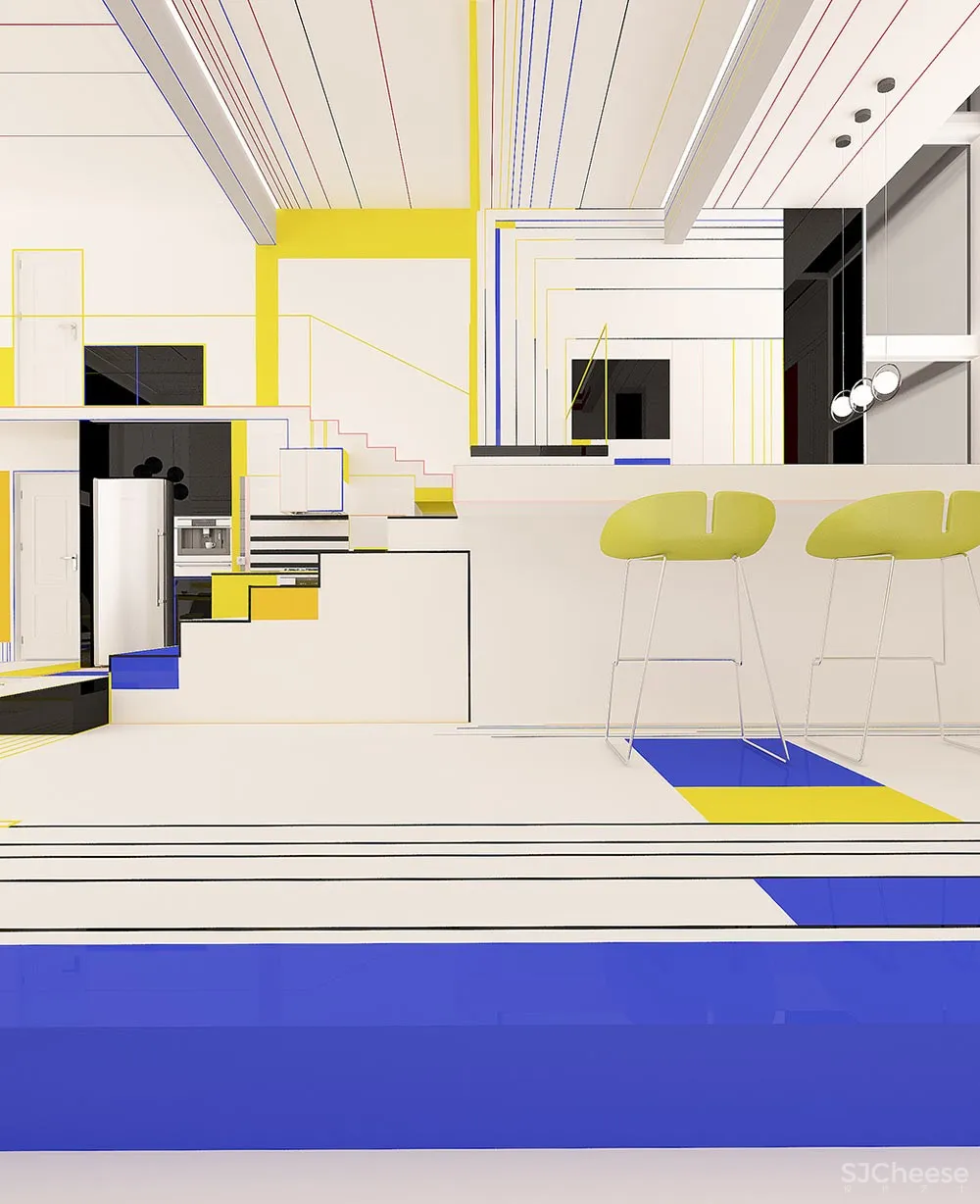 首发 | Brani & Desi：创造蒙德里安线条的三维空间 首