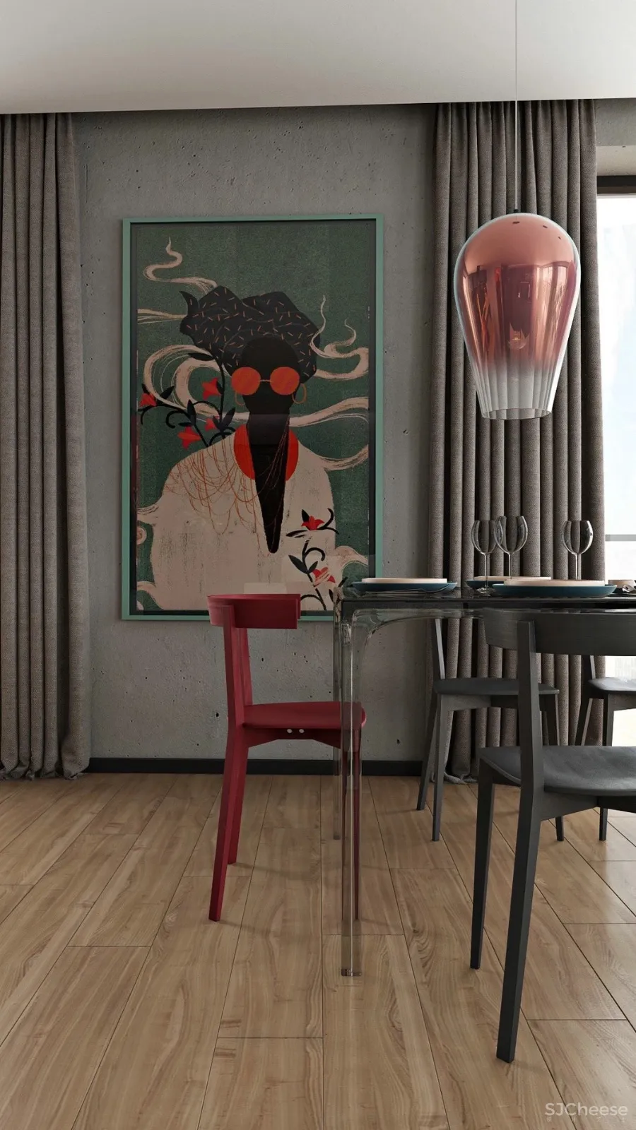 高级灰+红色,彰显个性的豪奢风范!