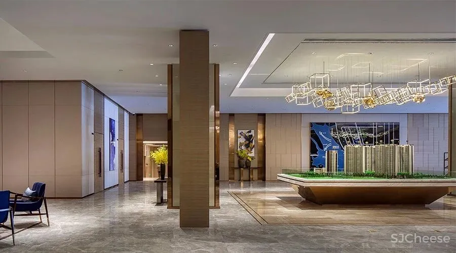 【觉度设计】1300平方米营销中心 | 冷抽象中的感性空间!