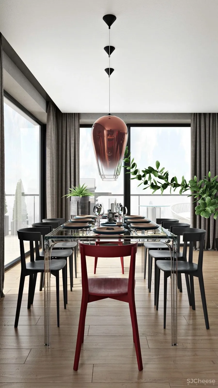 高级灰+红色,彰显个性的豪奢风范!