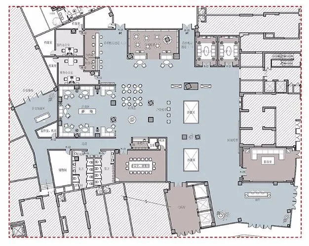 【觉度设计】1300平方米营销中心 | 冷抽象中的感性空间!