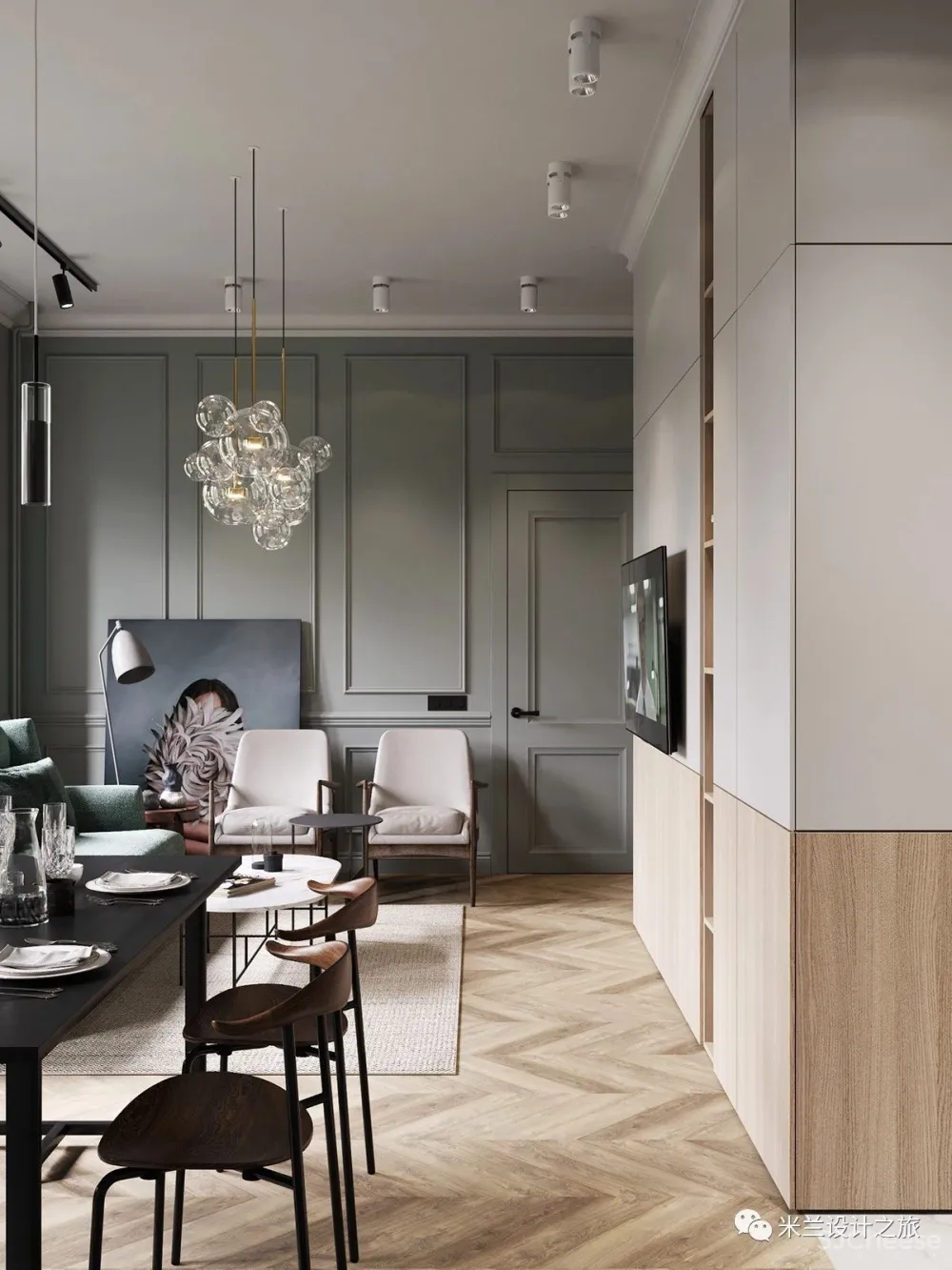 一套74m²莫兰迪配色的住宅,非凡气质的至臻格调!