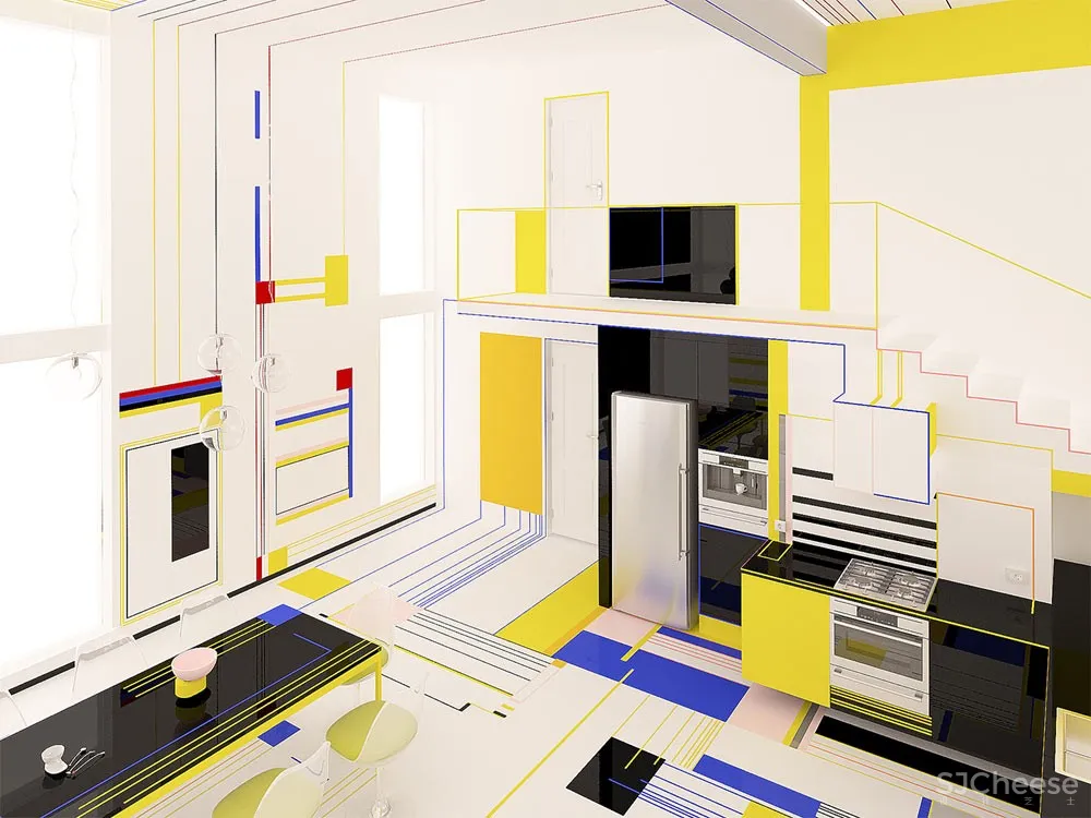 首发 | Brani & Desi：创造蒙德里安线条的三维空间 首