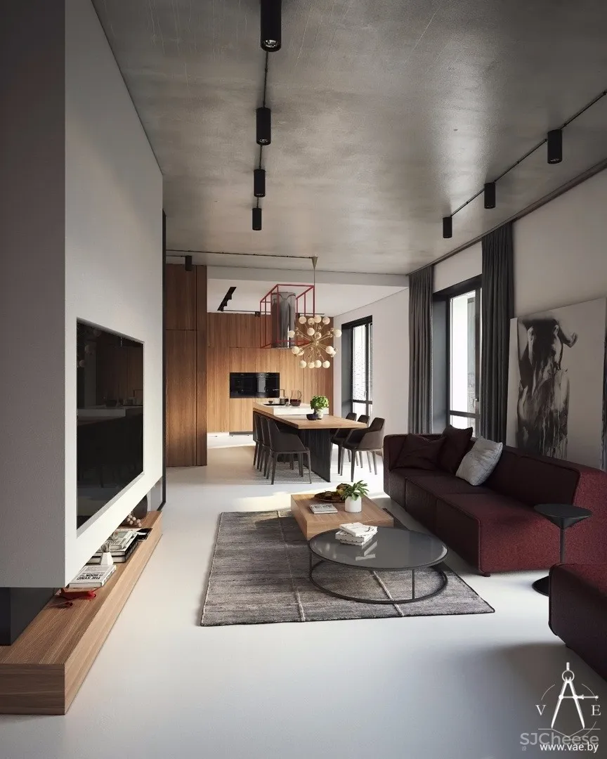 124㎡明斯克暖色调公寓 | VAE设计