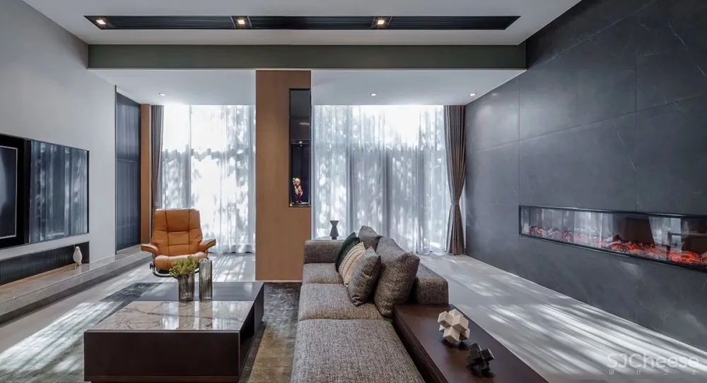 350M²联排别墅具高质感和舒适感的生活空间，体现了一种“平静的奢华”