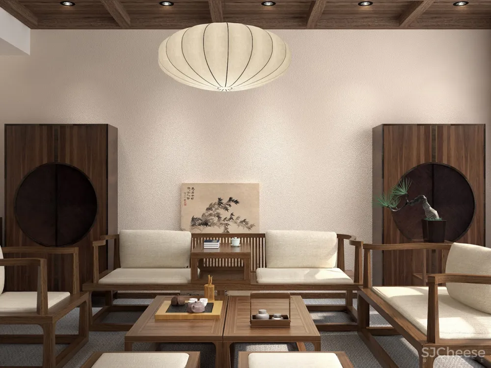 新中式茶居会所设计 叶平设计作品