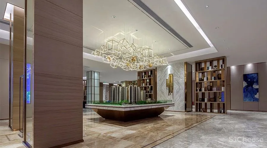 【觉度设计】1300平方米营销中心 | 冷抽象中的感性空间!